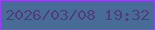 文字の大きさ：1、枠の色：9443f0、背景の色：476c95、文字の色：513d7e 無料ブログパーツのブログ時計