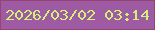 文字の大きさ：1、枠の色：944670、背景の色：9e5ba3、文字の色：d2f177 無料ブログパーツのブログ時計