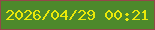 文字の大きさ：2、枠の色：94474a、背景の色：4d892b、文字の色：ebe909 無料ブログパーツのブログ時計