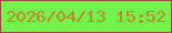 文字の大きさ：2、枠の色：944b47、背景の色：74f34c、文字の色：be8829 無料ブログパーツのブログ時計