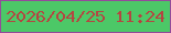 文字の大きさ：3、枠の色：944b9a、背景の色：4cc867、文字の色：b44641 無料ブログパーツのブログ時計
