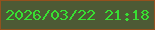 文字の大きさ：3、枠の色：94511d、背景の色：4d5a35、文字の色：38e032 無料ブログパーツのブログ時計