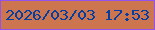 文字の大きさ：3、枠の色：9452ef、背景の色：cd754f、文字の色：033ea0 無料ブログパーツのブログ時計