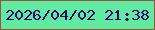文字の大きさ：4、枠の色：945438、背景の色：60eaa2、文字の色：16096b 無料ブログパーツのブログ時計