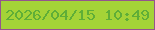 文字の大きさ：4、枠の色：94548d、背景の色：a4d337、文字の色：5fae37 無料ブログパーツのブログ時計