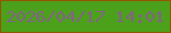 文字の大きさ：5、枠の色：945503、背景の色：4ca11a、文字の色：85608a 無料ブログパーツのブログ時計