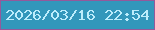 文字の大きさ：1、枠の色：94599b、背景の色：3297bb、文字の色：bcedfc 無料ブログパーツのブログ時計