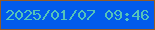 文字の大きさ：4、枠の色：945b27、背景の色：015bec、文字の色：54c3ba 無料ブログパーツのブログ時計