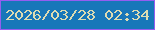 文字の大きさ：2、枠の色：945df0、背景の色：1777b9、文字の色：dddcb2 無料ブログパーツのブログ時計