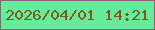 文字の大きさ：3、枠の色：946079、背景の色：66eb9a、文字の色：7f581b 無料ブログパーツのブログ時計