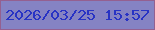 文字の大きさ：4、枠の色：946090、背景の色：8583c3、文字の色：2833c4 無料ブログパーツのブログ時計