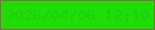 文字の大きさ：2、枠の色：946254、背景の色：1ede05、文字の色：20cf09 無料ブログパーツのブログ時計