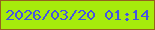 文字の大きさ：5、枠の色：94631d、背景の色：a6eb0c、文字の色：4554e1 無料ブログパーツのブログ時計