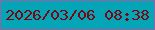 文字の大きさ：5、枠の色：9463a5、背景の色：04a5b6、文字の色：7a070f 無料ブログパーツのブログ時計