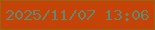 文字の大きさ：4、枠の色：946517、背景の色：c64308、文字の色：67876c 無料ブログパーツのブログ時計