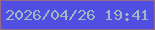 文字の大きさ：1、枠の色：946a8a、背景の色：514ee2、文字の色：a0b9bf 無料ブログパーツのブログ時計