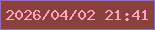 文字の大きさ：5、枠の色：946ac5、背景の色：8a413d、文字の色：ffa5c0 無料ブログパーツのブログ時計