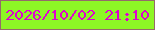 文字の大きさ：2、枠の色：946b69、背景の色：8df625、文字の色：de02d0 無料ブログパーツのブログ時計