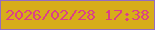 文字の大きさ：1、枠の色：946cc1、背景の色：d7ad1a、文字の色：dc4087 無料ブログパーツのブログ時計