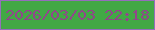 文字の大きさ：1、枠の色：946ebc、背景の色：42a845、文字の色：92458b 無料ブログパーツのブログ時計