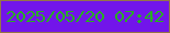 文字の大きさ：2、枠の色：947447、背景の色：7215ea、文字の色：29ac25 無料ブログパーツのブログ時計