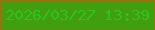 文字の大きさ：2、枠の色：94750c、背景の色：419f0f、文字の色：2dc51a 無料ブログパーツのブログ時計