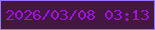 文字の大きさ：2、枠の色：9475ff、背景の色：43173f、文字の色：a40fe1 無料ブログパーツのブログ時計