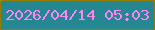 文字の大きさ：1、枠の色：947e00、背景の色：248792、文字の色：fb87f2 無料ブログパーツのブログ時計