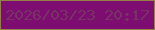 文字の大きさ：1、枠の色：947f47、背景の色：7e0d72、文字の色：783364 無料ブログパーツのブログ時計