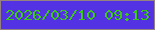 文字の大きさ：1、枠の色：948180、背景の色：5232e3、文字の色：3ac818 無料ブログパーツのブログ時計