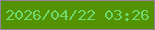 文字の大きさ：5、枠の色：948198、背景の色：539200、文字の色：6ed86e 無料ブログパーツのブログ時計