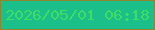 文字の大きさ：2、枠の色：94832b、背景の色：1bbf8a、文字の色：40dd63 無料ブログパーツのブログ時計