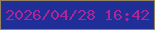 文字の大きさ：5、枠の色：948360、背景の色：1f2f97、文字の色：ad2696 無料ブログパーツのブログ時計