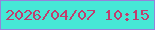 文字の大きさ：4、枠の色：9483db、背景の色：46e8d6、文字の色：c03e6e 無料ブログパーツのブログ時計