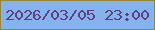 文字の大きさ：2、枠の色：94853d、背景の色：85b3f0、文字の色：633f79 無料ブログパーツのブログ時計