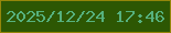文字の大きさ：3、枠の色：94860a、背景の色：2d5703、文字の色：56b17e 無料ブログパーツのブログ時計