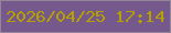 文字の大きさ：4、枠の色：948696、背景の色：75598c、文字の色：b5a000 無料ブログパーツのブログ時計
