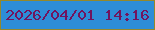 文字の大きさ：3、枠の色：94882a、背景の色：2d8dd7、文字の色：71145e 無料ブログパーツのブログ時計