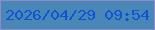 文字の大きさ：3、枠の色：9488cd、背景の色：4988b6、文字の色：1153d6 無料ブログパーツのブログ時計