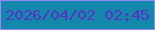 文字の大きさ：2、枠の色：9488fa、背景の色：1289aa、文字の色：5a30c8 無料ブログパーツのブログ時計