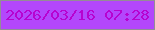 文字の大きさ：2、枠の色：948c96、背景の色：b347fc、文字の色：b703d0 無料ブログパーツのブログ時計