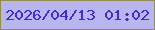 文字の大きさ：3、枠の色：948e4e、背景の色：b8b6ee、文字の色：462cc2 無料ブログパーツのブログ時計