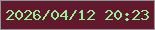 文字の大きさ：5、枠の色：949294、背景の色：62192e、文字の色：91f396 無料ブログパーツのブログ時計