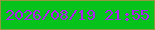 文字の大きさ：2、枠の色：949642、背景の色：05c31b、文字の色：b01df1 無料ブログパーツのブログ時計