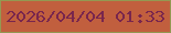 文字の大きさ：1、枠の色：949852、背景の色：c15f3e、文字の色：79264d 無料ブログパーツのブログ時計