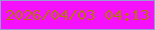 文字の大きさ：2、枠の色：949cd0、背景の色：f511fb、文字の色：b96e12 無料ブログパーツのブログ時計