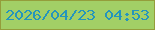 文字の大きさ：4、枠の色：949d3b、背景の色：a2cf66、文字の色：2495bc 無料ブログパーツのブログ時計