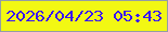 文字の大きさ：3、枠の色：949da4、背景の色：f2f813、文字の色：3a16fa 無料ブログパーツのブログ時計