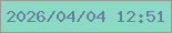 文字の大きさ：1、枠の色：949e96、背景の色：8bdac3、文字の色：66819f 無料ブログパーツのブログ時計