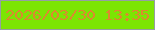 文字の大きさ：4、枠の色：949fa3、背景の色：7ce503、文字の色：dc892f 無料ブログパーツのブログ時計